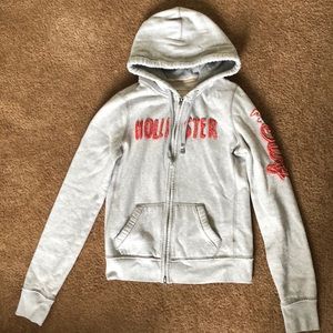 Hollister Zip Up Hooded Sweater